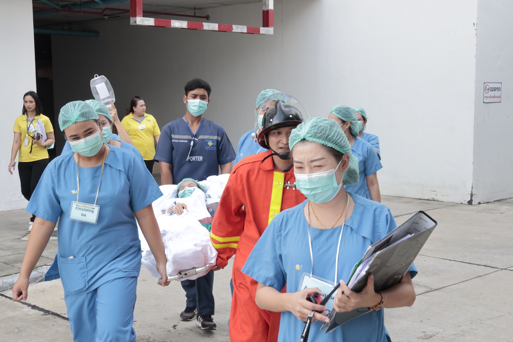 ซ้อมดับเพลิงโรงพยาบาลธนบุรี ทุ่งสง 10